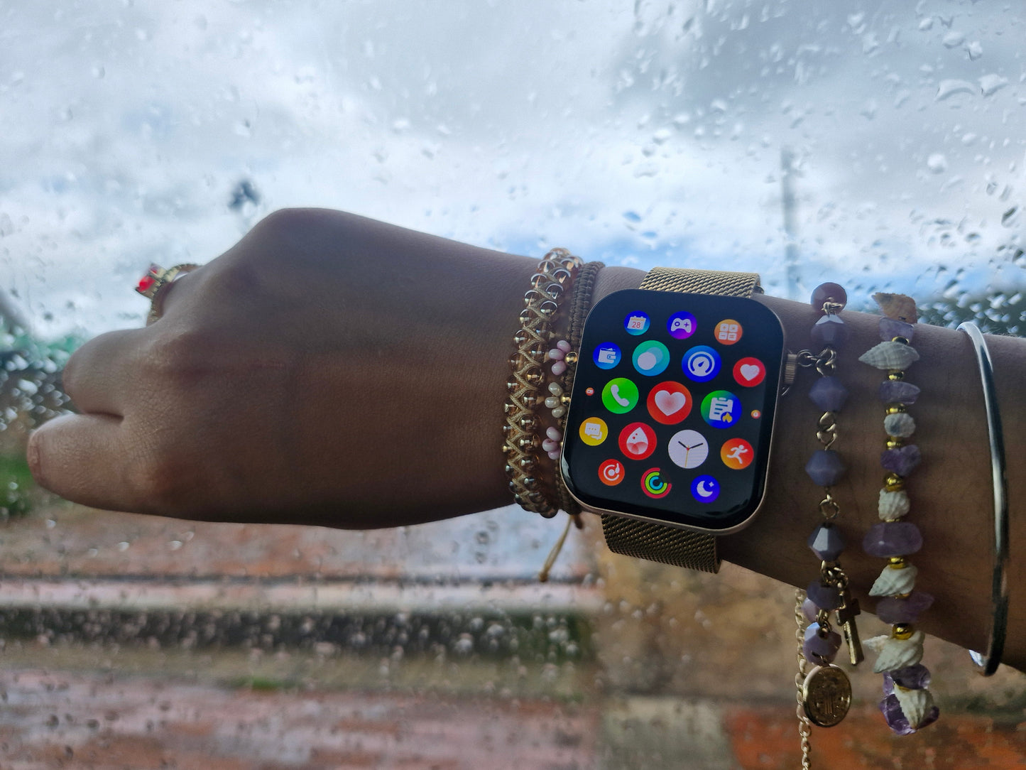 New For Women. Ultra Thin Smartwatch Bluetooth Call 1.85inch AMOLED IP68 Waterproof Heart Rate Sports Track Smart Bracelet