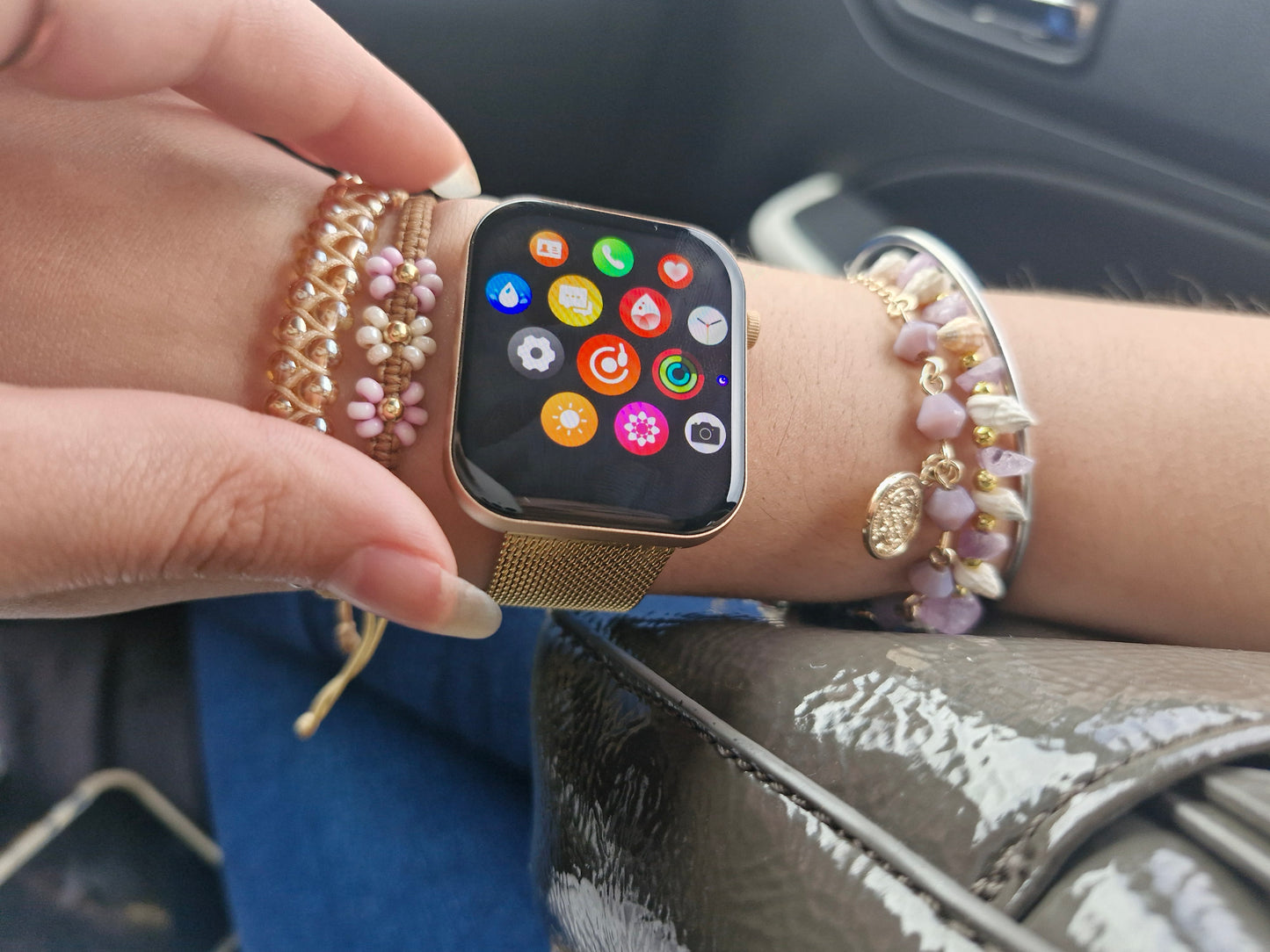 New For Women. Ultra Thin Smartwatch Bluetooth Call 1.85inch AMOLED IP68 Waterproof Heart Rate Sports Track Smart Bracelet