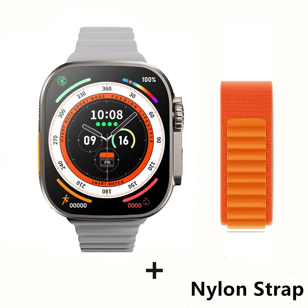Smart Watch Ultra NFC Door Access Unlock Smartwatch 10 GPS Bluetooth Call Wireless Charge Fitness Bracelet Men Women For Sport