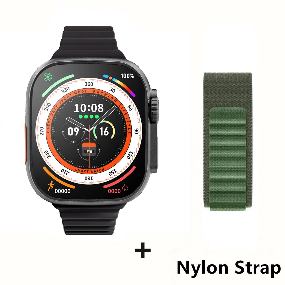Smart Watch Ultra NFC Door Access Unlock Smartwatch 10 GPS Bluetooth Call Wireless Charge Fitness Bracelet Men Women For Sport