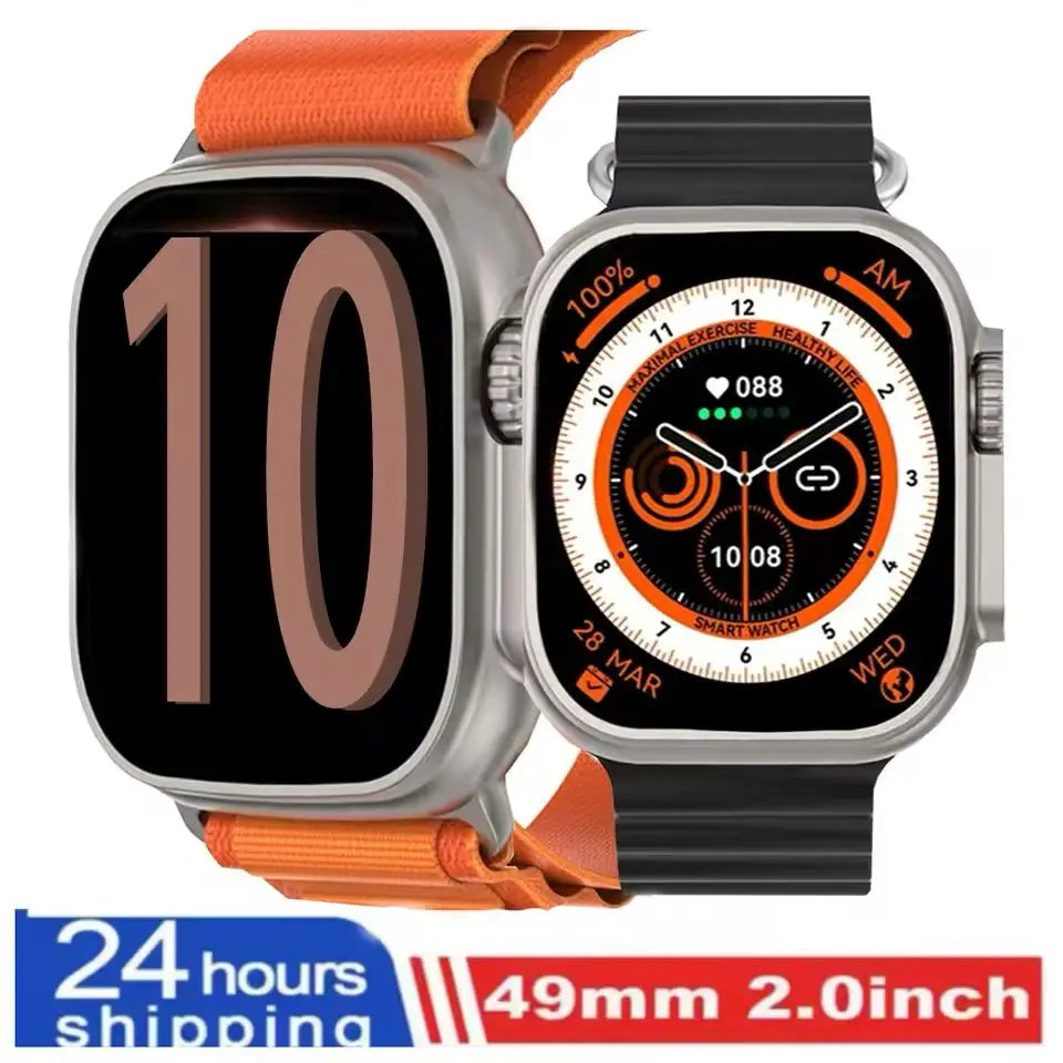 Smart Watch Ultra NFC Door Access Unlock Smartwatch 10 GPS Bluetooth Call Wireless Charge Fitness Bracelet Men Women For Sport