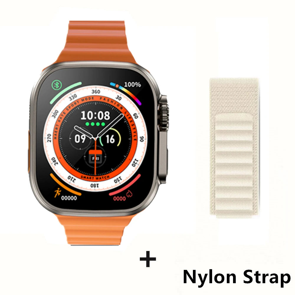 Smart Watch Ultra NFC Door Access Unlock Smartwatch 10 GPS Bluetooth Call Wireless Charge Fitness Bracelet Men Women For Sport