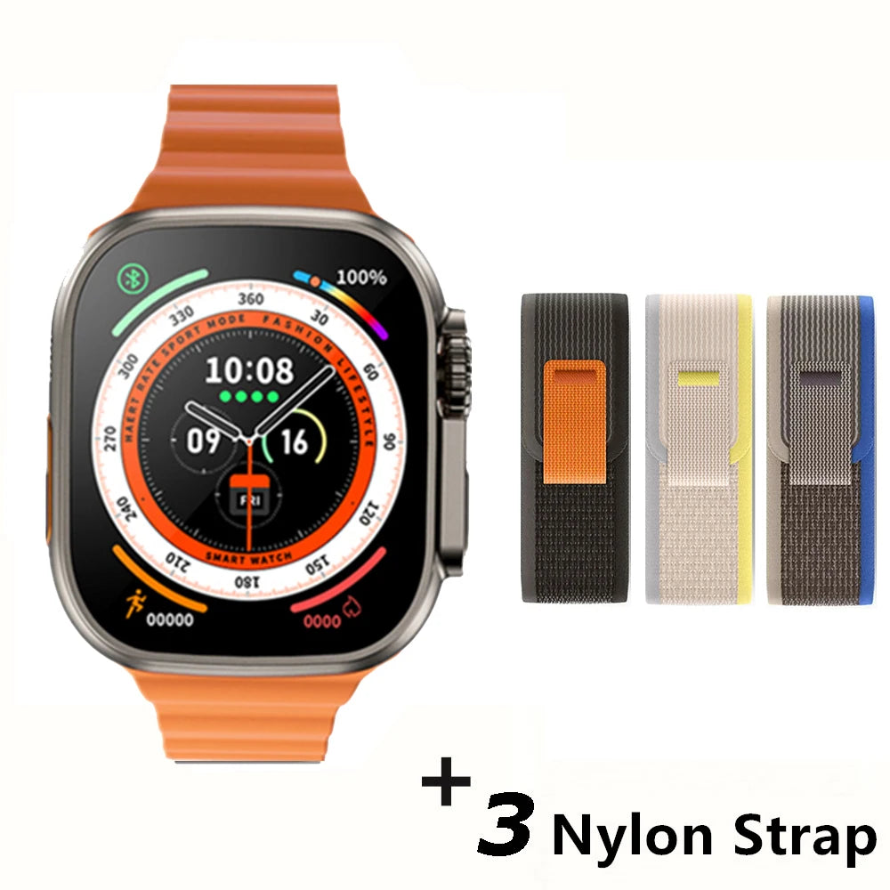 Smart Watch Ultra NFC Door Access Unlock Smartwatch 10 GPS Bluetooth Call Wireless Charge Fitness Bracelet Men Women For Sport