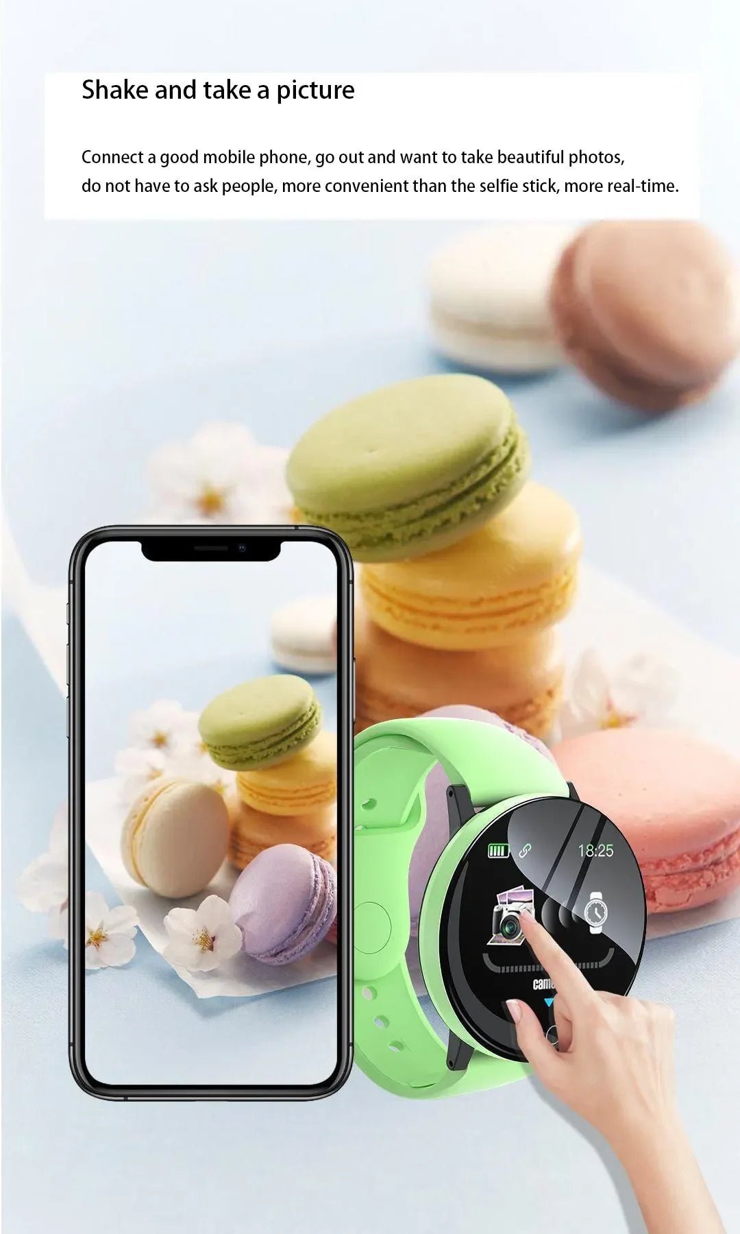 D18 Smartwatch Circular Color Screen With Multiple Sports Modes Call Information Reminder Photo Taking Music Smart Bracelet New