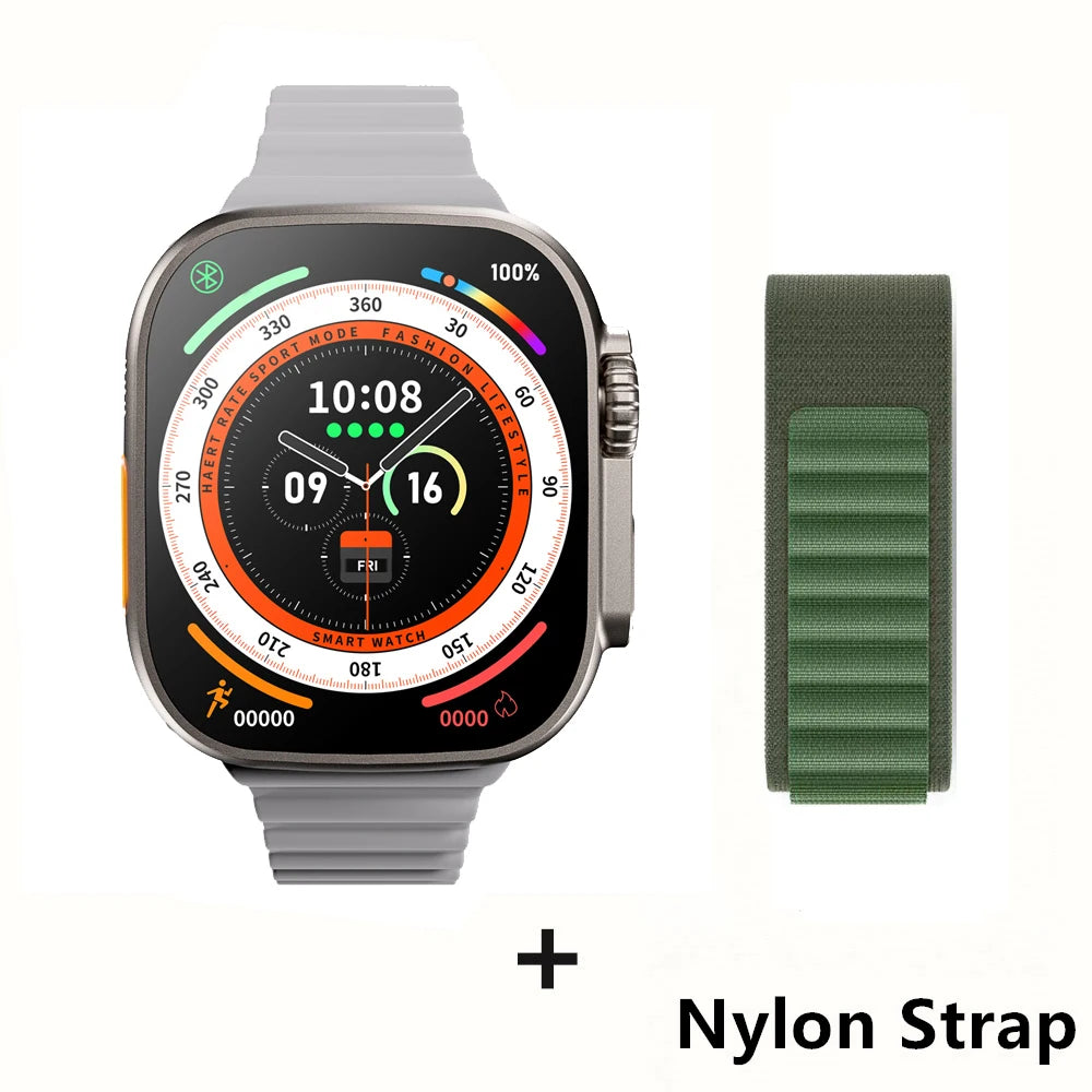 Smart Watch Ultra NFC Door Access Unlock Smartwatch 10 GPS Bluetooth Call Wireless Charge Fitness Bracelet Men Women For Sport