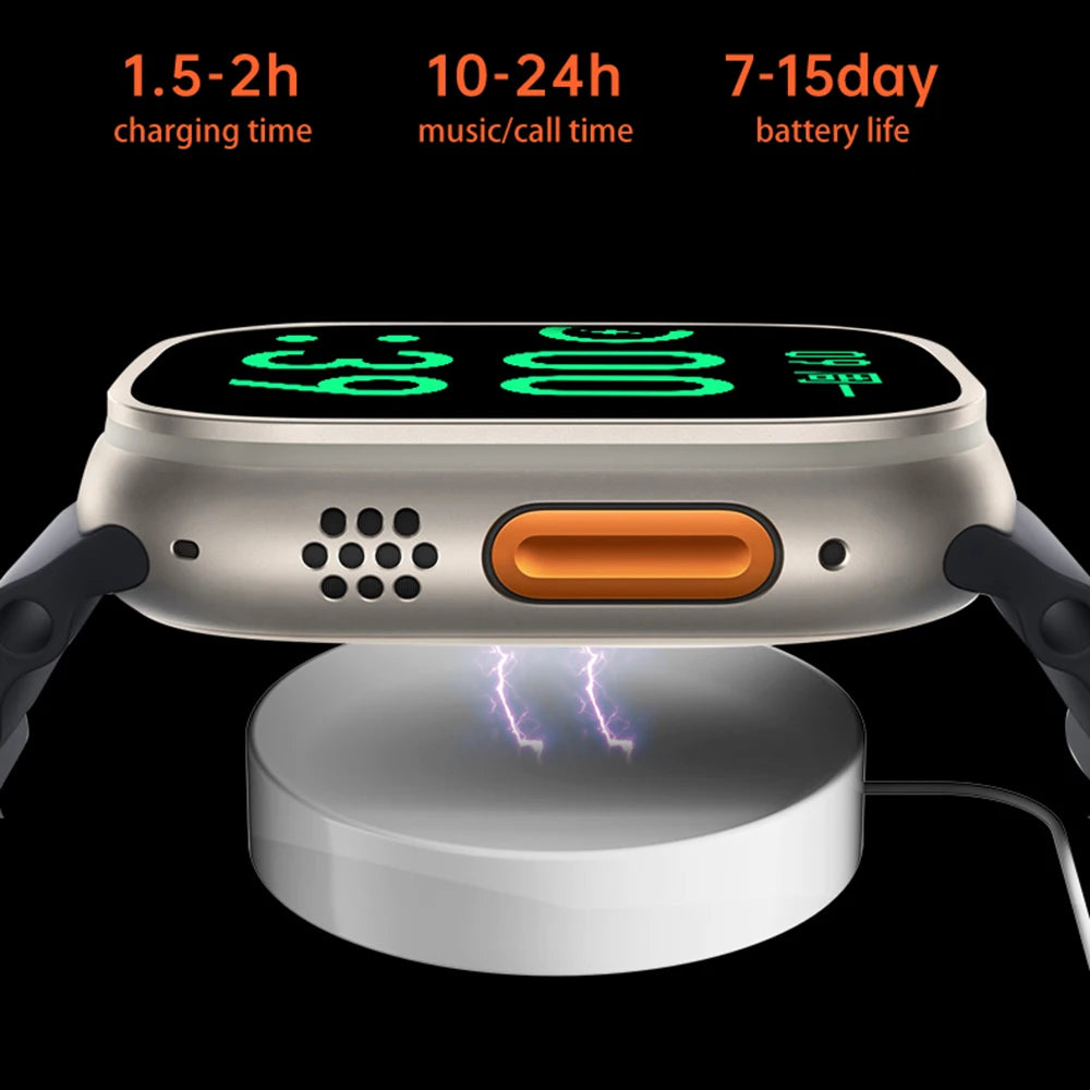 Smart Watch Ultra NFC Door Access Unlock Smartwatch 10 GPS Bluetooth Call Wireless Charge Fitness Bracelet Men Women For Sport