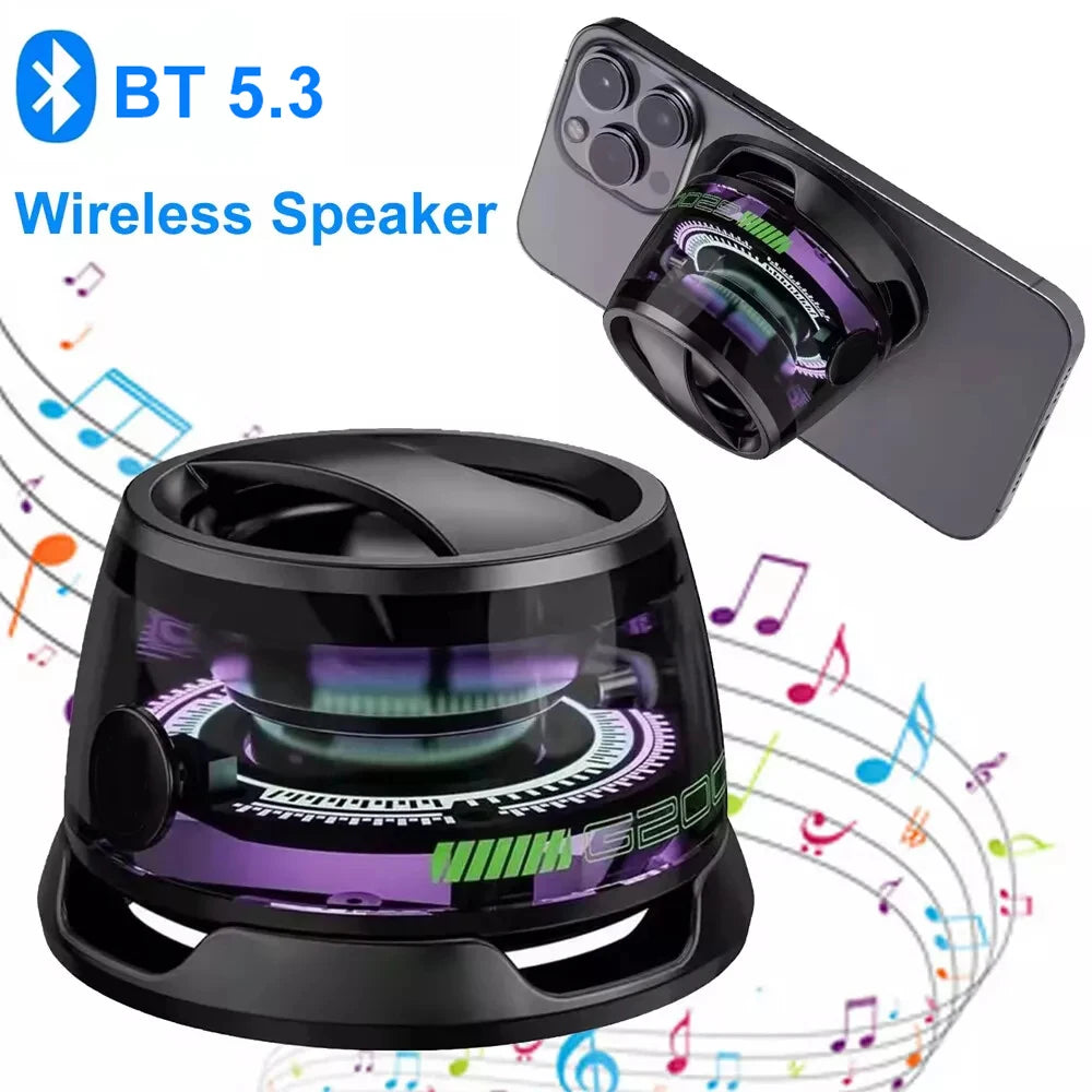 G200 Magnetic Portable Bluetooth 5.3 Speaker Mini Sound Box Multifunctional LED Color Light Stereo Soundbar Wireless Loudspeaker