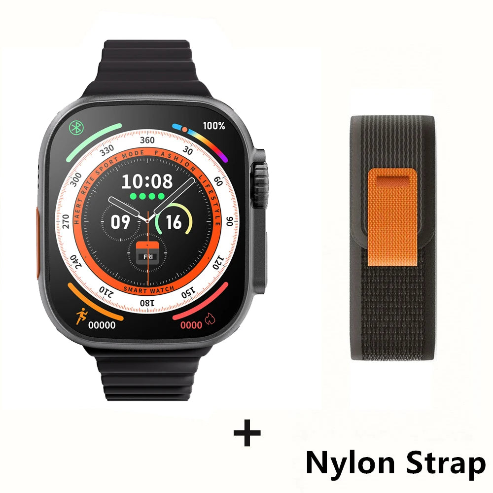 Smart Watch Ultra NFC Door Access Unlock Smartwatch 10 GPS Bluetooth Call Wireless Charge Fitness Bracelet Men Women For Sport