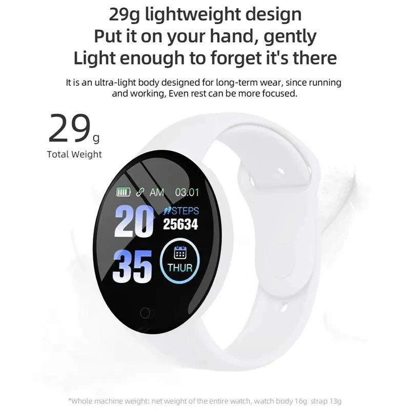 D18 Smartwatch Circular Color Screen With Multiple Sports Modes Call Information Reminder Photo Taking Music Smart Bracelet New
