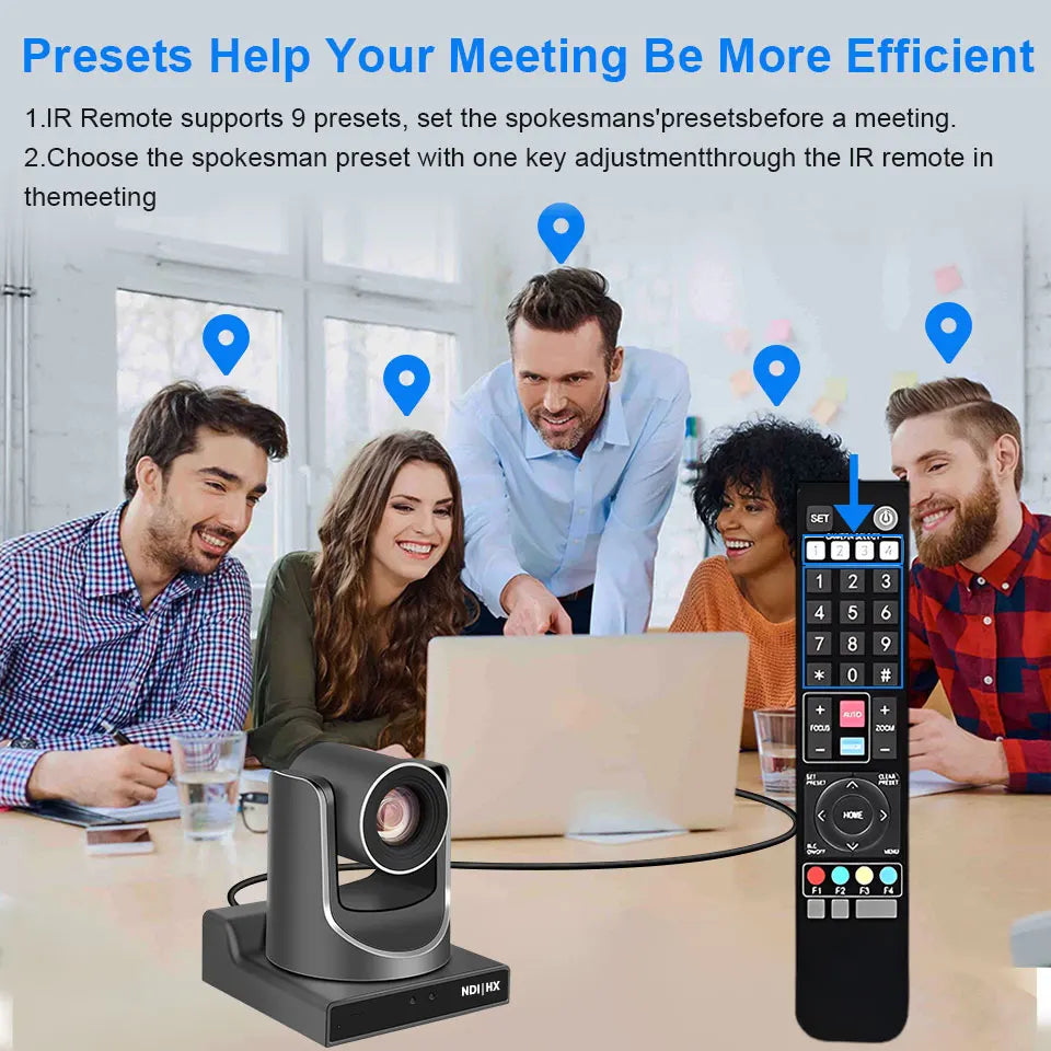 Runpu NDI PTZ Camera Ai Tracking Conference Camera Ptz Video SDI HDMI USB POE Live Streaming Camera for Video Confere Church