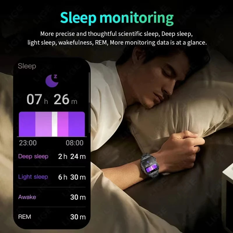 XIAOMI Military Smart Watch Men IP68 5ATM Outdoor Sports Fitness Tracker Health Monitor 1.81 Inch BT Call Smartwatch New