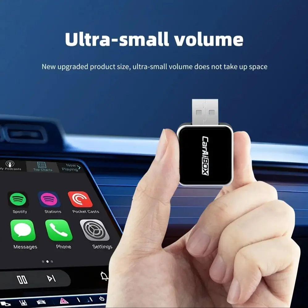 2 in1 CarPlay Adapter for Apple iOS Android Wireless Carplay Mini AI Box USB Type C Fast Connection Wired to Wireless Plug