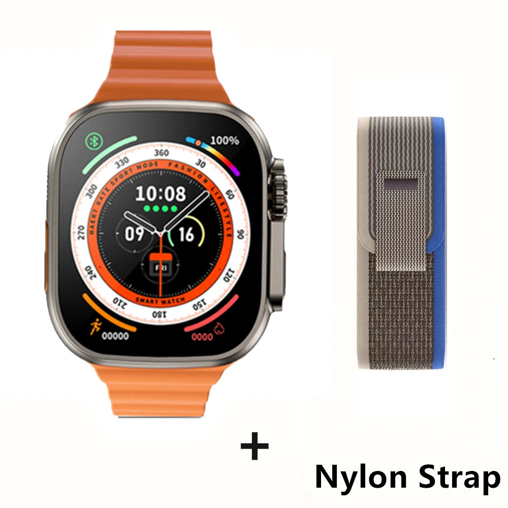 Smart Watch Ultra NFC Door Access Unlock Smartwatch 10 GPS Bluetooth Call Wireless Charge Fitness Bracelet Men Women For Sport