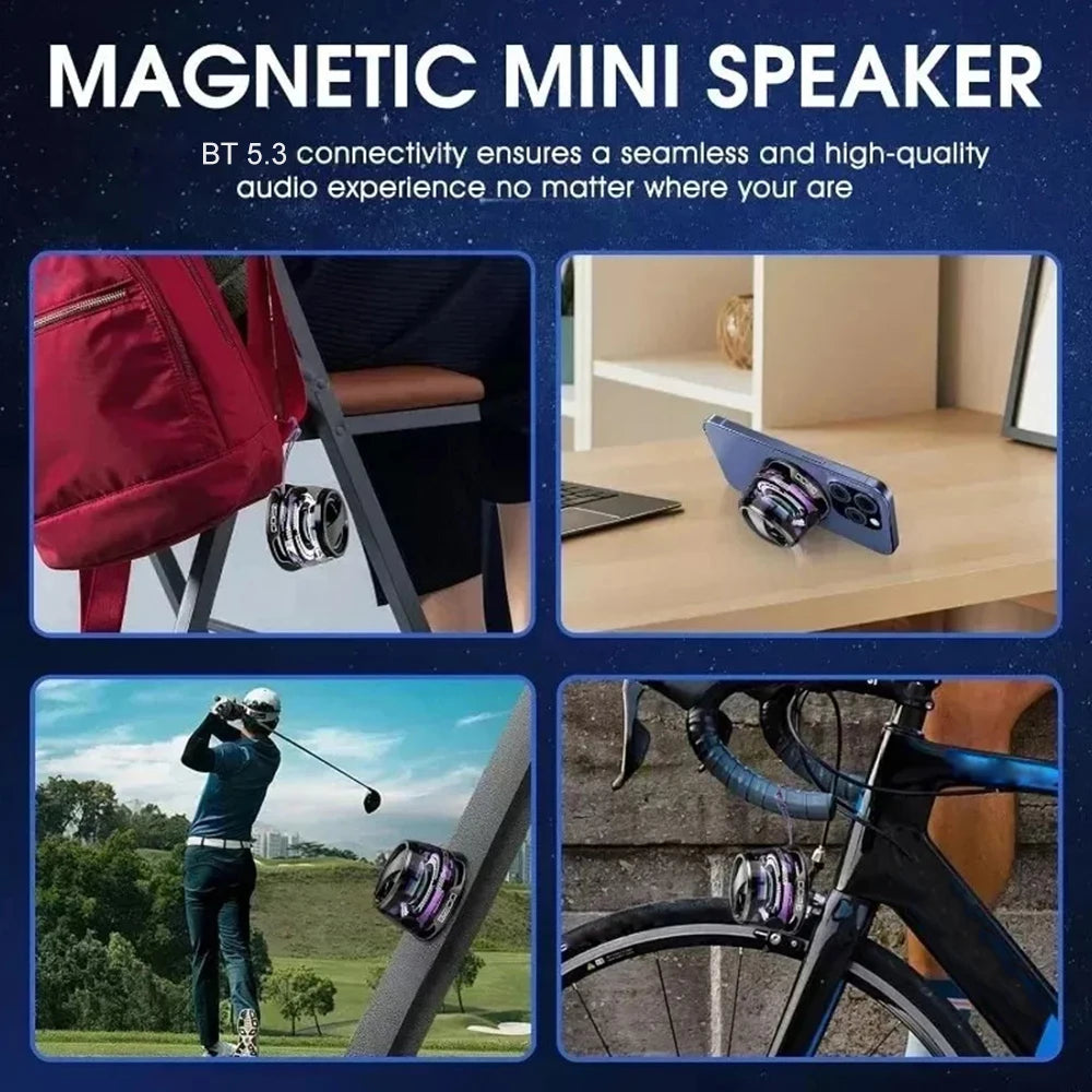 G200 Magnetic Portable Bluetooth 5.3 Speaker Mini Sound Box Multifunctional LED Color Light Stereo Soundbar Wireless Loudspeaker