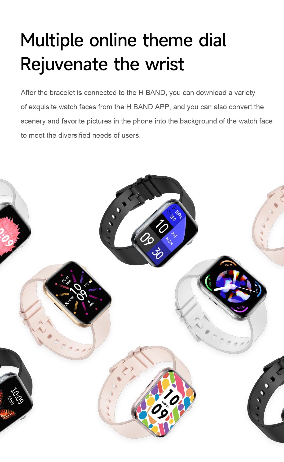 New For Women. Ultra Thin Smartwatch Bluetooth Call 1.85inch AMOLED IP68 Waterproof Heart Rate Sports Track Smart Bracelet