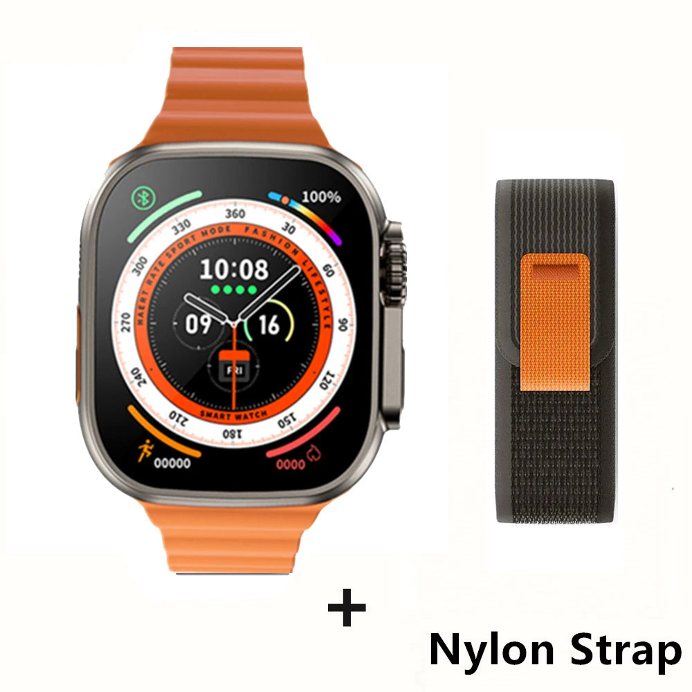 Smart Watch Ultra NFC Door Access Unlock Smartwatch 10 GPS Bluetooth Call Wireless Charge Fitness Bracelet Men Women For Sport
