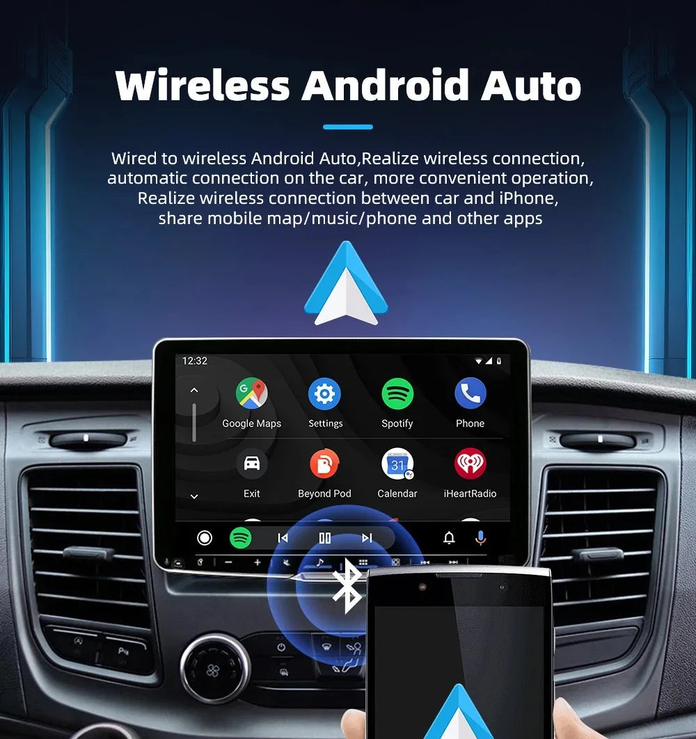 2 in1 CarPlay Adapter for Apple iOS Android Wireless Carplay Mini AI Box USB Type C Fast Connection Wired to Wireless Plug