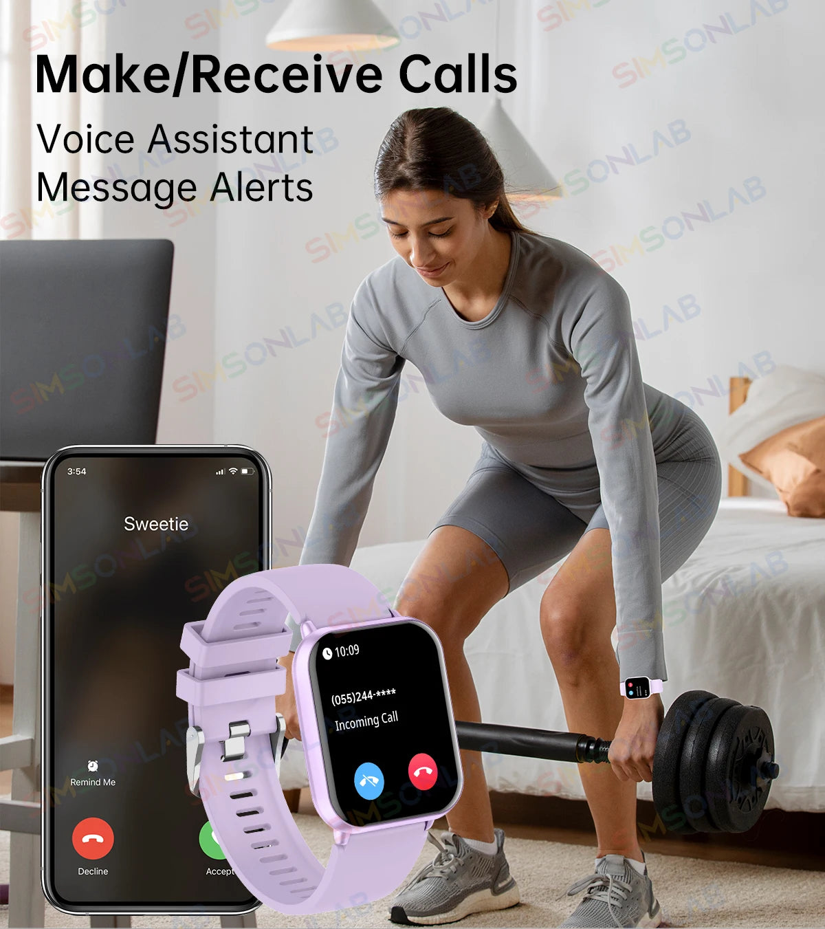 New Fashion Smart Watch 1ATM Waterproof Watch 5 Lite Heart Rate Monitoring Bluetooth Call 1.83HD Screen Outdoor Sport Watch Gift