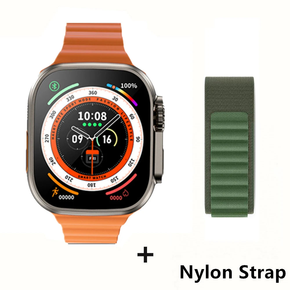 Smart Watch Ultra NFC Door Access Unlock Smartwatch 10 GPS Bluetooth Call Wireless Charge Fitness Bracelet Men Women For Sport