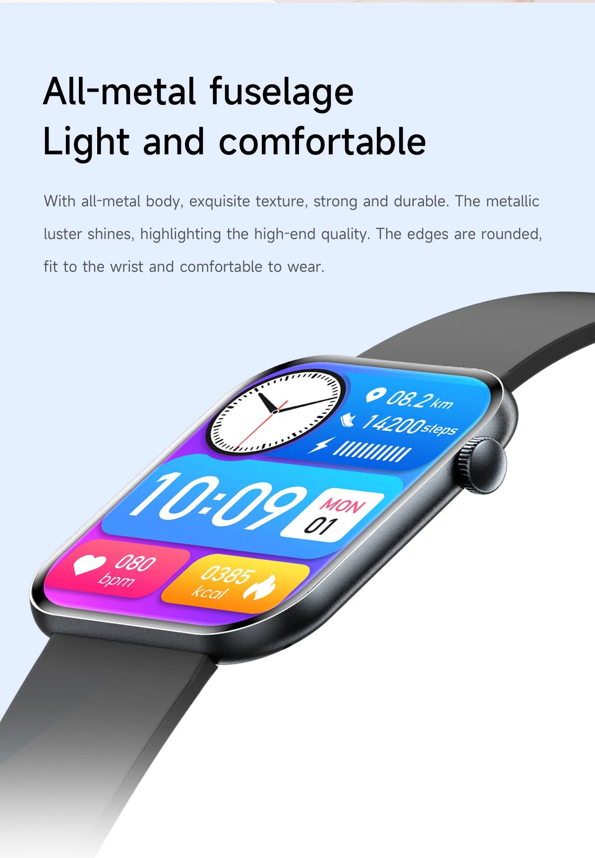 New For Women. Ultra Thin Smartwatch Bluetooth Call 1.85inch AMOLED IP68 Waterproof Heart Rate Sports Track Smart Bracelet