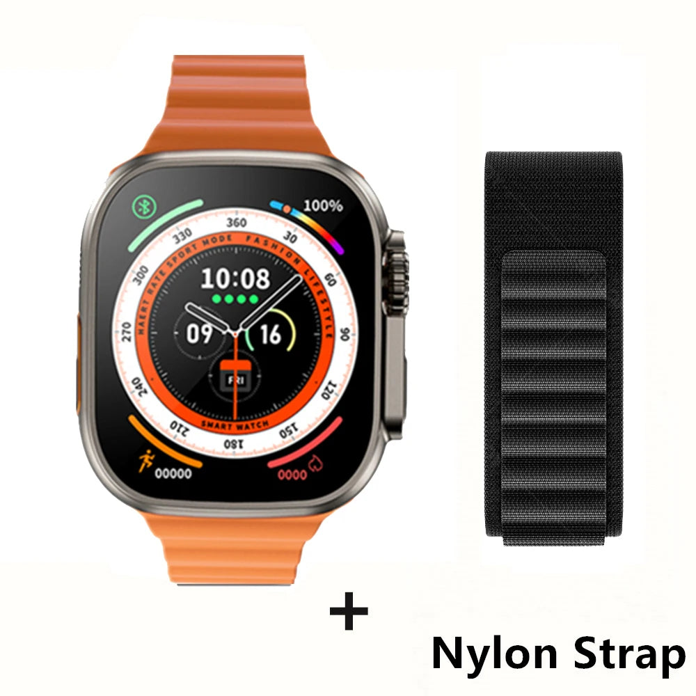 Smart Watch Ultra NFC Door Access Unlock Smartwatch 10 GPS Bluetooth Call Wireless Charge Fitness Bracelet Men Women For Sport