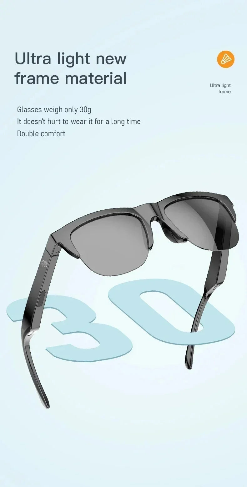Xiaomi Smart Sunglasses Glasses Bluetooth Call AI Intelligent Headphones HIFI Blue Light Waterproof Anti-UV For Men Women Gift