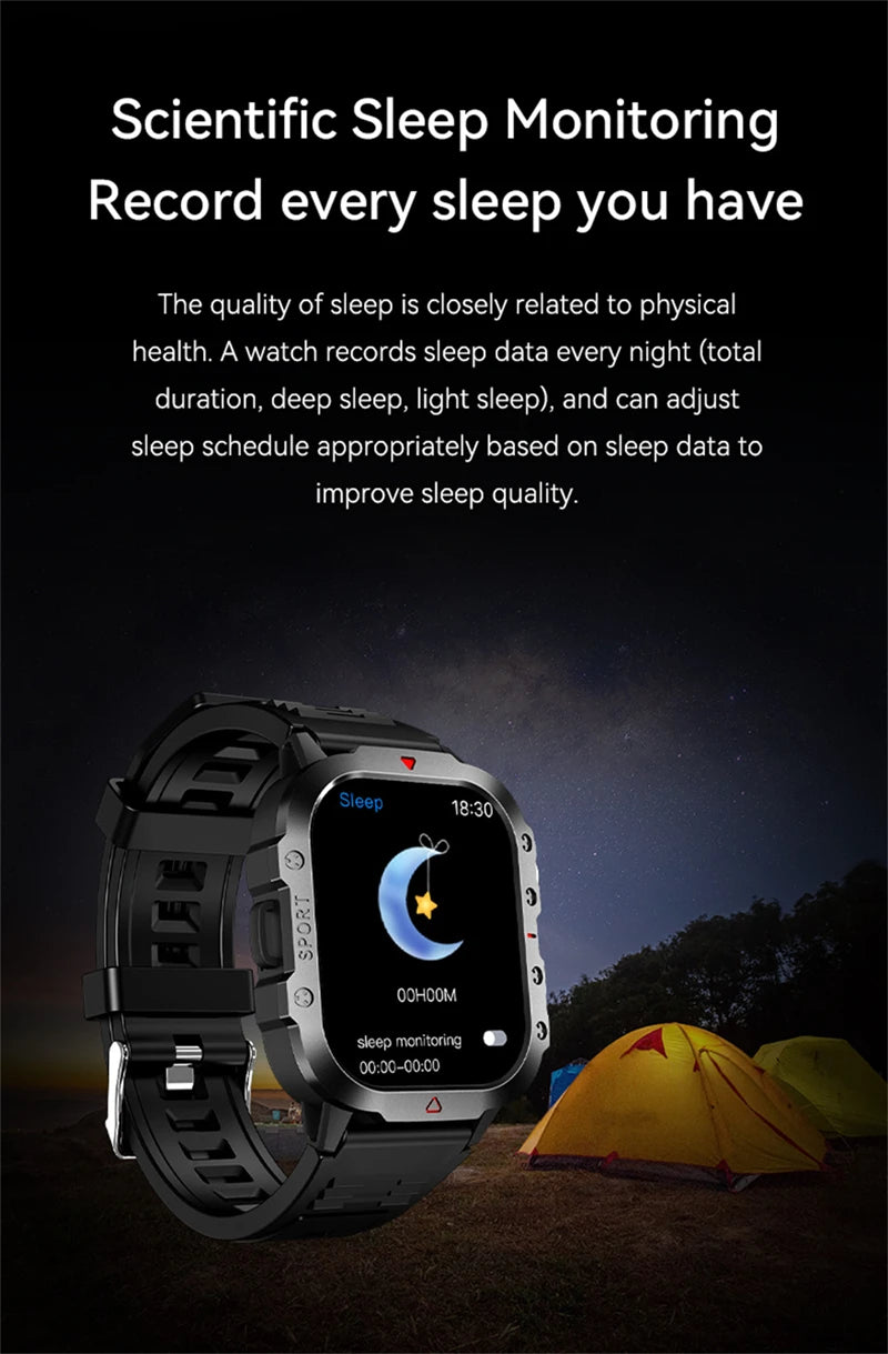 XIAOMI Military Smart Watch Men IP68 5ATM Outdoor Sports Fitness Tracker Health Monitor 1.81 Inch BT Call Smartwatch New