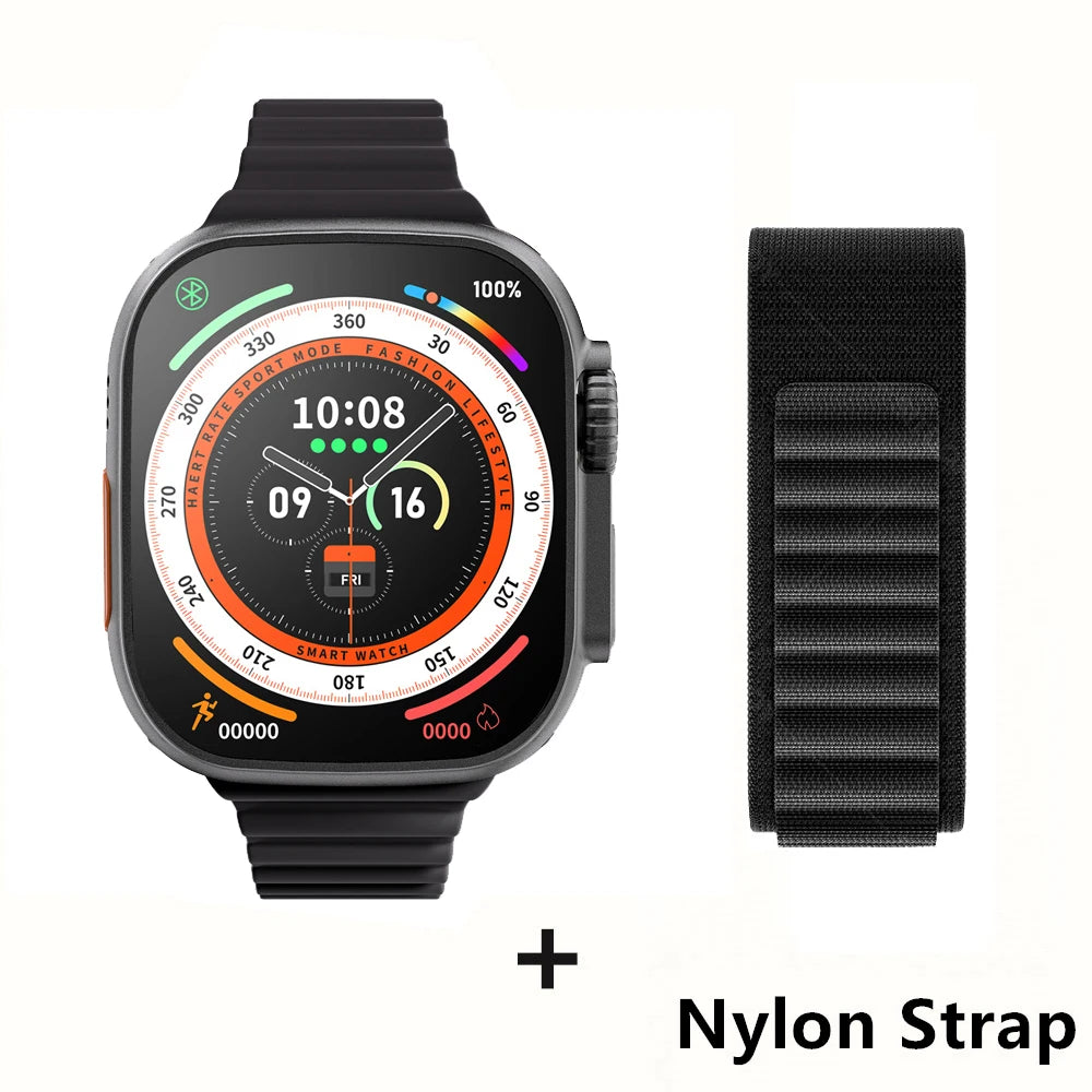 Smart Watch Ultra NFC Door Access Unlock Smartwatch 10 GPS Bluetooth Call Wireless Charge Fitness Bracelet Men Women For Sport