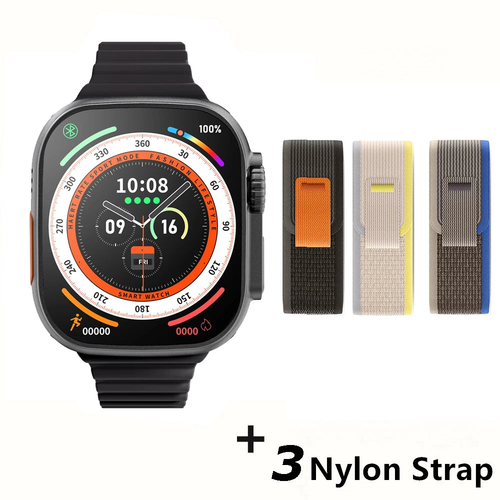 Smart Watch Ultra NFC Door Access Unlock Smartwatch 10 GPS Bluetooth Call Wireless Charge Fitness Bracelet Men Women For Sport