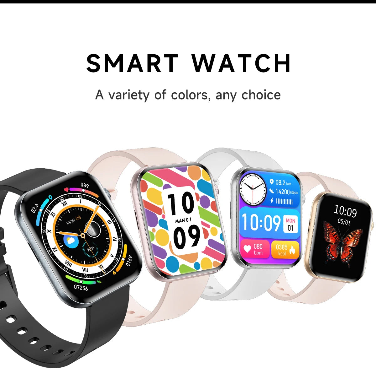 New For Women. Ultra Thin Smartwatch Bluetooth Call 1.85inch AMOLED IP68 Waterproof Heart Rate Sports Track Smart Bracelet