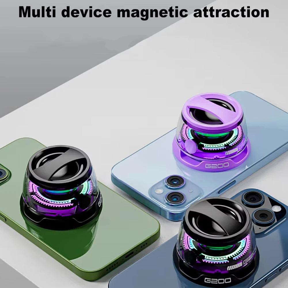 G200 Magnetic Portable Bluetooth 5.3 Speaker Mini Sound Box Multifunctional LED Color Light Stereo Soundbar Wireless Loudspeaker