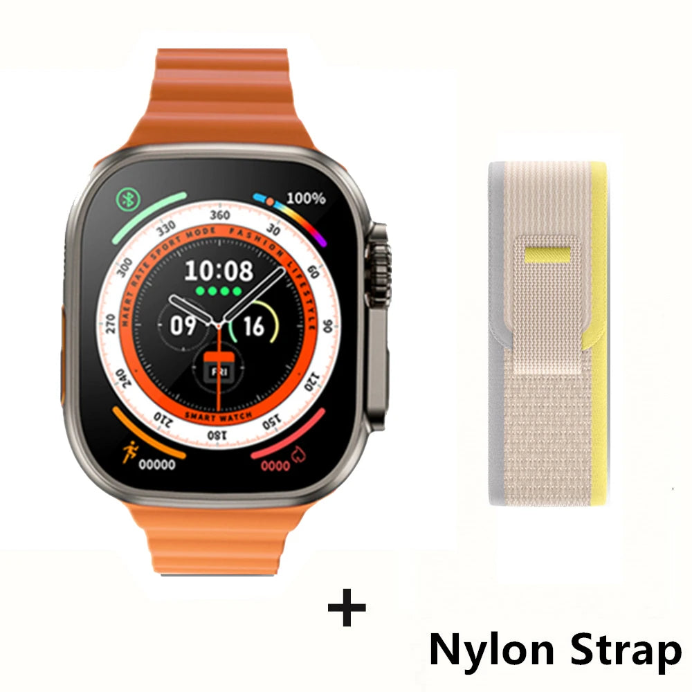 Smart Watch Ultra NFC Door Access Unlock Smartwatch 10 GPS Bluetooth Call Wireless Charge Fitness Bracelet Men Women For Sport