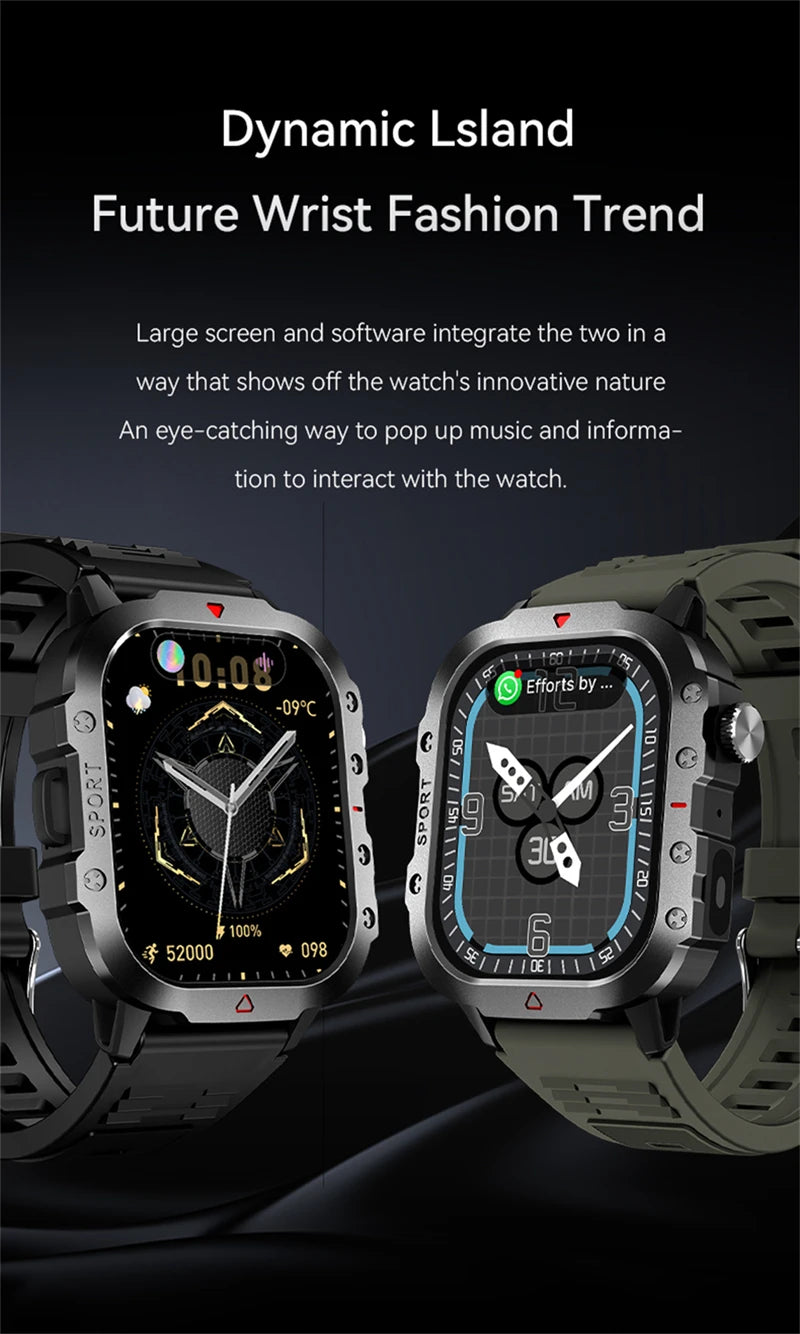 XIAOMI Military Smart Watch Men IP68 5ATM Outdoor Sports Fitness Tracker Health Monitor 1.81 Inch BT Call Smartwatch New
