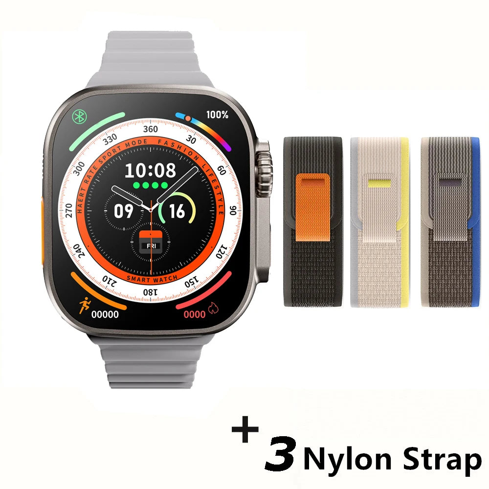 Smart Watch Ultra NFC Door Access Unlock Smartwatch 10 GPS Bluetooth Call Wireless Charge Fitness Bracelet Men Women For Sport