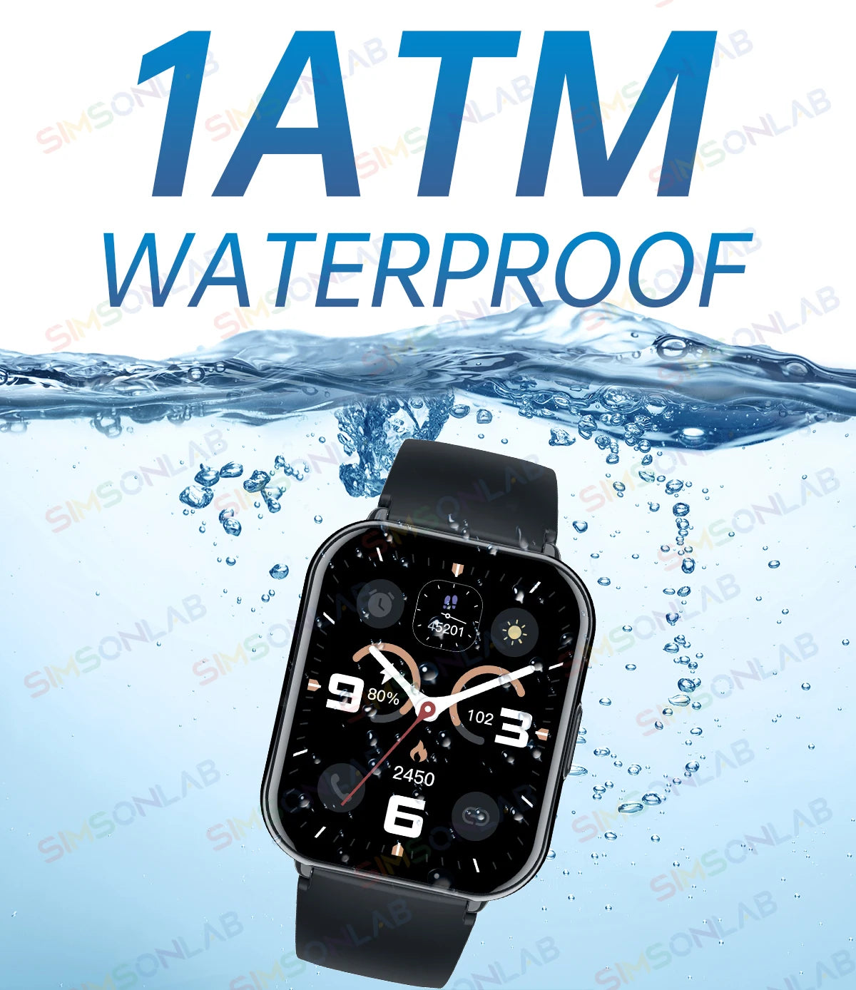 New Fashion Smart Watch 1ATM Waterproof Watch 5 Lite Heart Rate Monitoring Bluetooth Call 1.83HD Screen Outdoor Sport Watch Gift