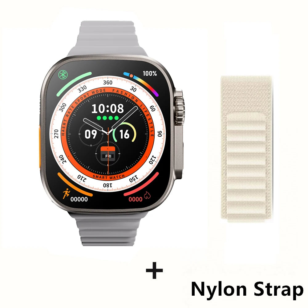 Smart Watch Ultra NFC Door Access Unlock Smartwatch 10 GPS Bluetooth Call Wireless Charge Fitness Bracelet Men Women For Sport