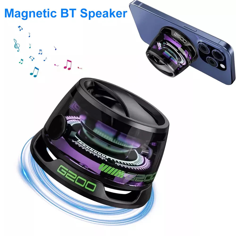 G200 Magnetic Portable Bluetooth 5.3 Speaker Mini Sound Box Multifunctional LED Color Light Stereo Soundbar Wireless Loudspeaker