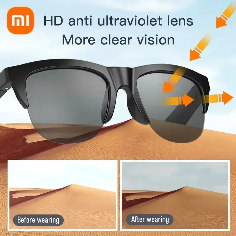 Xiaomi Smart Sunglasses Glasses Bluetooth Call AI Intelligent Headphones HIFI Blue Light Waterproof Anti-UV For Men Women Gift