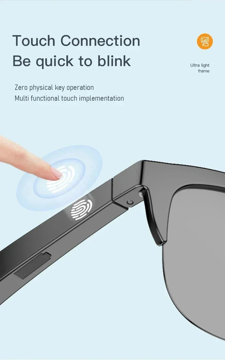 Xiaomi Smart Sunglasses Glasses Bluetooth Call AI Intelligent Headphones HIFI Blue Light Waterproof Anti-UV For Men Women Gift