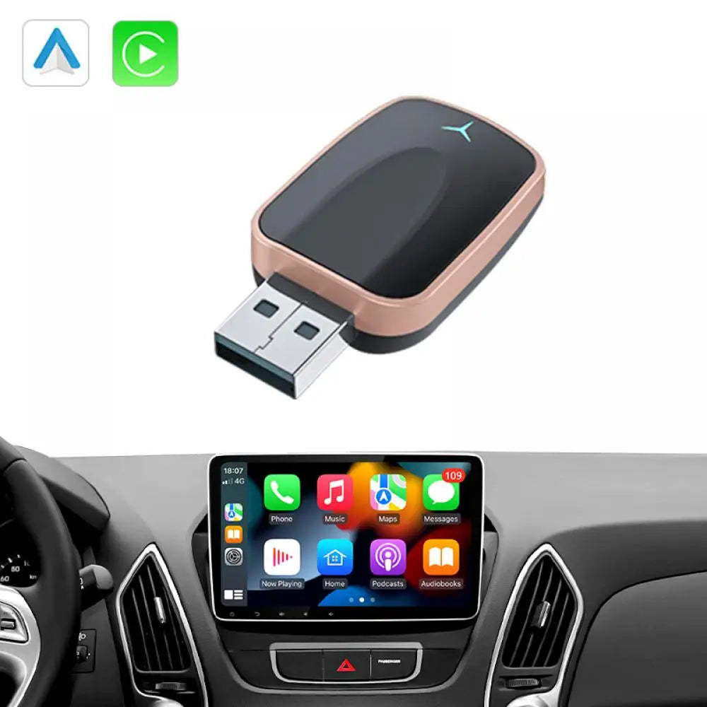 NEW 2 In 1 Wireless Carplay AI Box Android Auto Plug And Play  2025 5G WIFI For iphone Android Phone Wired Carplay To Wireless