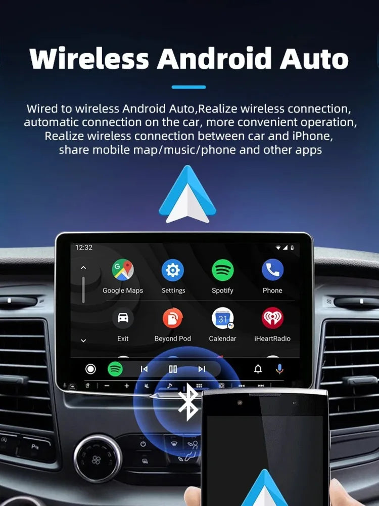 2 in1 CarPlay Adapter for Apple iOS Android Wireless Carplay Mini AI Box USB Type C Fast Connection Wired to Wireless Plug