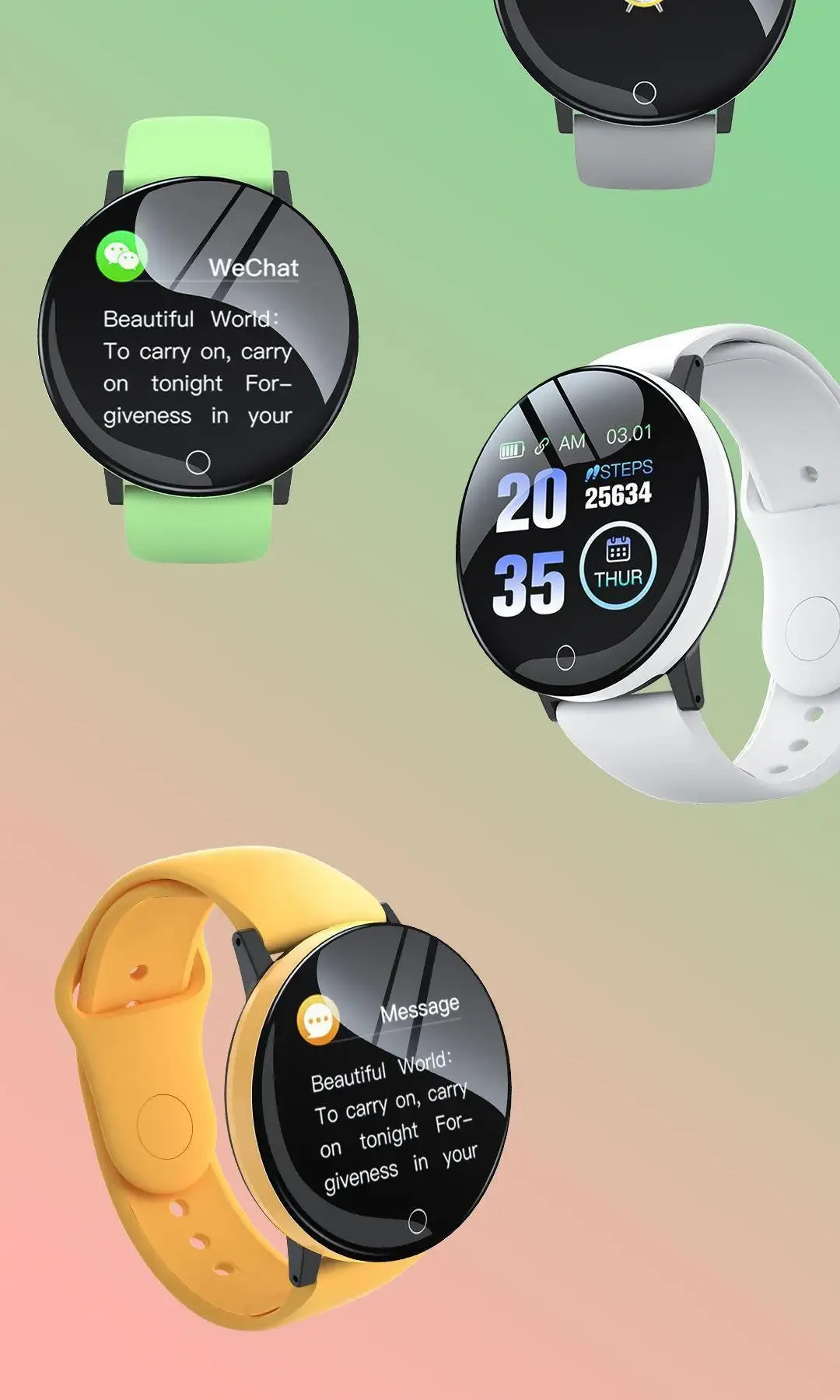 D18 Smartwatch Circular Color Screen With Multiple Sports Modes Call Information Reminder Photo Taking Music Smart Bracelet New